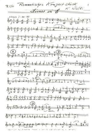 Romantisches Konzertstck fr Zupforchester (weitere Instrumente ad lib) Horn 1/2 in E