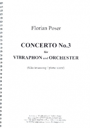 Konzert Nr.3 fr Vibraphon und Orchester fr Vibraphon und Klavier