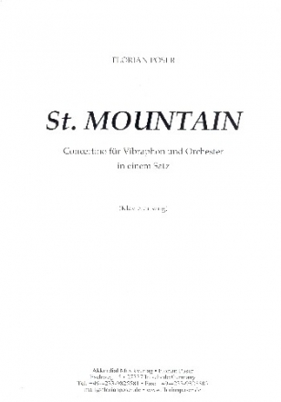 St. Mountain für Vibraphon und Orchester für Vibraphon und Klavier