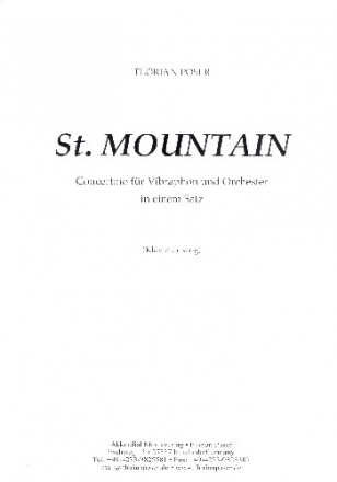 St. Mountain fr Vibraphon und Orchester fr Vibraphon und Klavier