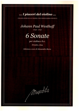 6 Sonatas for violin and Bc score and parts (Bc not realised)