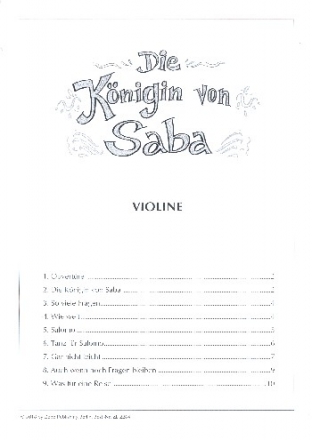 Die Knigin von Saba fr Soli, Kinderchor und Instrumente Violine