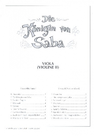Die Knigin von Saba fr Soli, Kinderchor und Instrumente Viola (Violine 2)