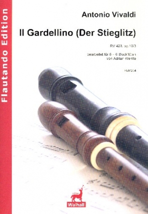 Il gardellino op.10,3 RV428 fr 5-6 Blockflten Partitur und Stimmen