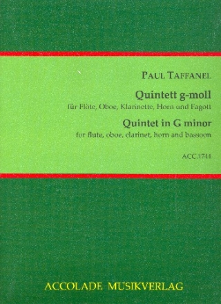 Quintett g-Moll fr Flte, Oboe, Klarinette, Horn und Fagott Partitur und Stimmen