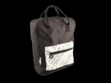 Nylon-Rucksack 35 x 28 x 7,5 cm mit Rei�verschluss, Tragegriff, 2 Schulterriemen, Au�entasche