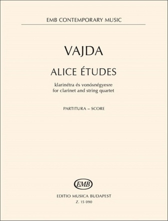 Z15090 Alice Studies for clarinet and string quartet score