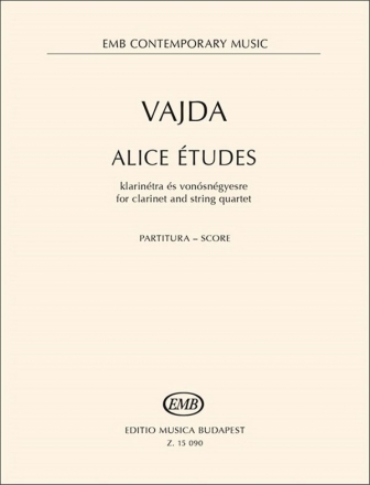 Z15090 Alice Studies for clarinet and string quartet score