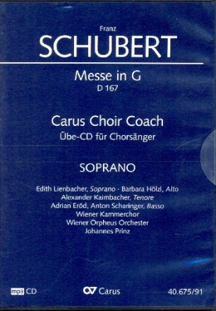 Messe G-Dur D167 - Chorstimme Sopran  Playalong-CD