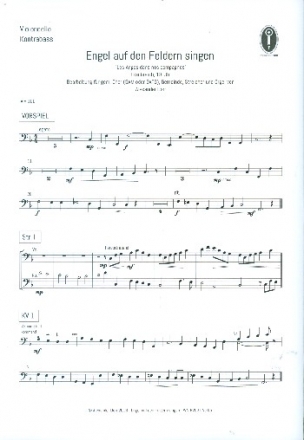 Engel auf den Feldern singen fr gem Chor (SAM/SATB), Gemeinde, Streicher und Orgel Violoncello/Kontrabass