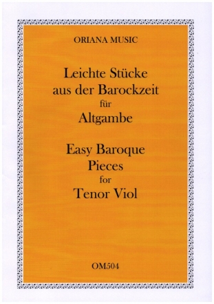 Leichte Stcke aus der Barockzeit fr Altgambe (Bassgambe ad lib)