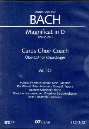 Magnificat D-Dur BWV243 - Chorstimme Alt  Playalong-CD