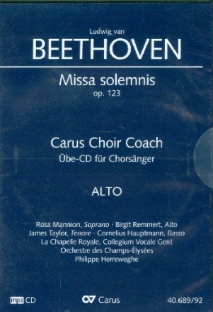 Missa solemnis op.123 - Chorstimme Alt  Playalong-CD