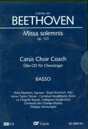 Missa solemnis op.123 - Chorstimme Bass  Playalong-CD