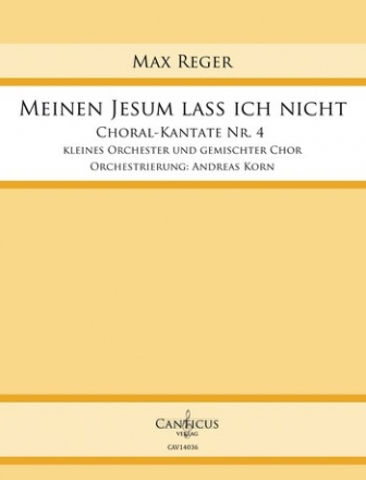 Meinem Jesum lass ich nicht fr Alt, gem Chor und Kammerorchester Partitur und Stimmen (Streicher 2-2-2-2)