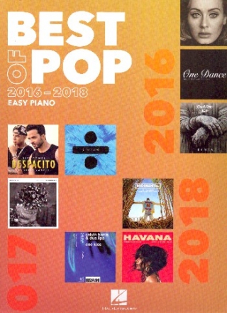 Best of Pop 2016-2018: for easy piano (with lyrics and chords)
