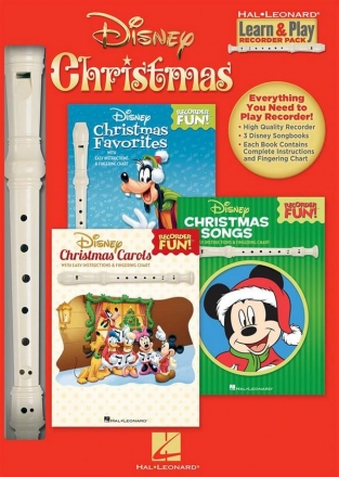 Disney Christmas Learn & Play Recorder Pack (+instrument) for soprano recorder