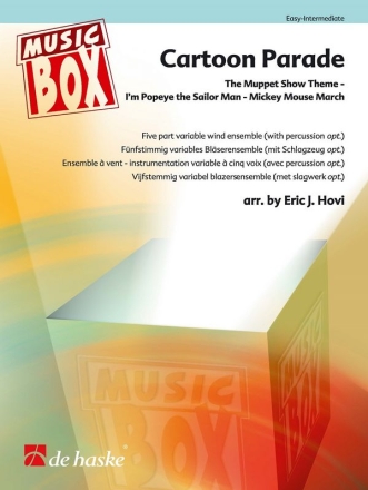 Cartoon Parade f�r 5-stimmiges variables Bl�serensemble (Schlagzeug ad lib) Partitur und Stimmen