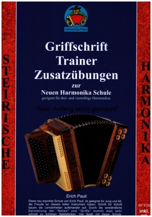 Griffschrift-Trainer (+CD) fr Diatonische Handharmonika in Griffschrift (drei- und vierreihig)