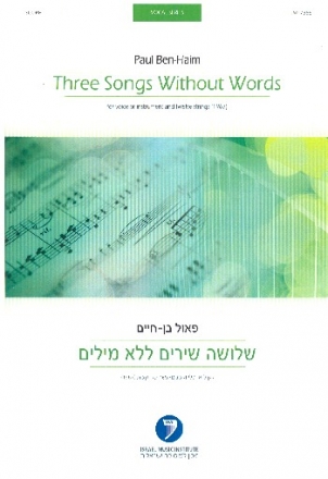 3 Songs without Words for voice or instrument and twelve strings score