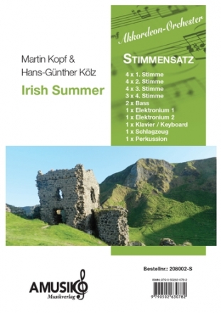 Irish Summer (+CD) fr Akkordeonorchester Stimensatz
