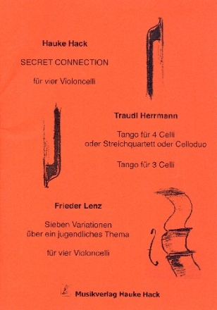Secret Connection fr 2-4 Violoncelli Partitur und Stimmen