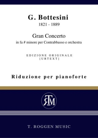 Gran Concerto in fa # minore per contrabbasso e orchestra riduzione per contrabbasso in re e pianoforte