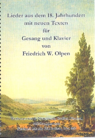 Lieder aus dem 18. Jahrhundert mit neuen Texten fr Gesang und Klavier Partitur