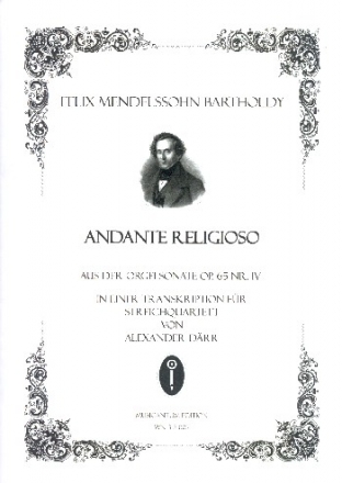 Andante religioso aus Sonate Nr.4 op.65 fr Streichquartett 4 Spielpartituren