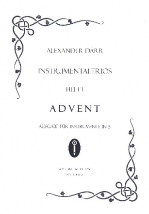 Instrumentaltrios Band 1 - Advent fr 3 Instrumente in B 3 Spielpartituren