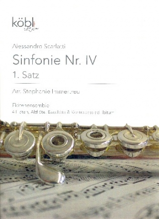 1. Satz aus Sinfonie Nr.4 fr Flten-Ensemble (6 Spieler) (Kontrabass ad lib) Partitur und Stimmen