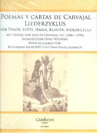 Poemas y cartas de Carvajal fr Tenor, Flte, Harfe, Violoncello und Klavier Partitur und Stimmen