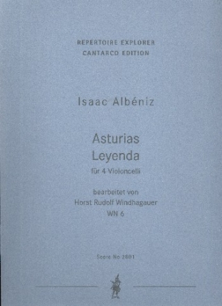 Asturias Leyenda fr 4 Violoncelli Studienpartitur und Stimmen