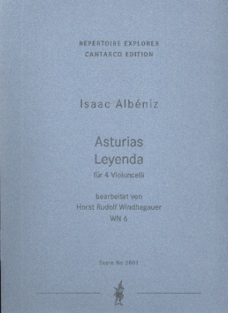 Asturias Leyenda fr 4 Violoncelli Studienpartitur und Stimmen