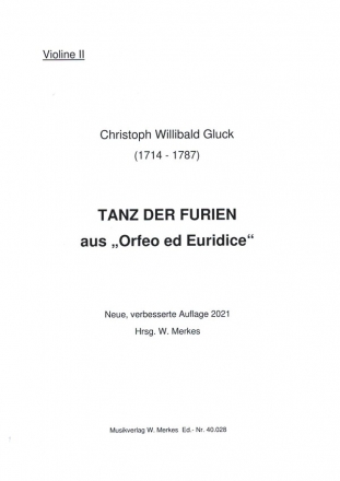 Tanz der Furien aus Orfeo ed Euridice fr Orchester Violine 2