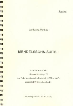 Mendelssohn-Suite Nr.1 fr Streichorchester Partitur