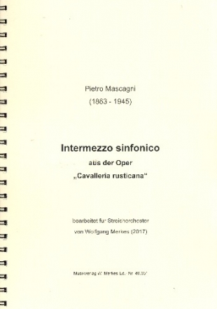 Intermezzo sinfonico fr Streichorchester Partitur