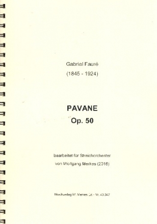 Pavane op.50 fr Streichorchester Partitur