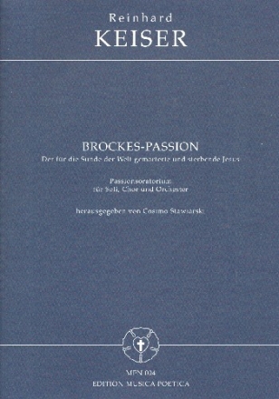 Brockes-Passion (Kopenhagener Fassung) fr Soli, gem Chor und Orchester Partitur,  broschiert