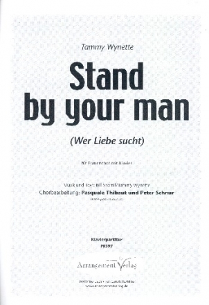 Stand by your Man fr Frauenchor und Klavier Partitur (dt/en)