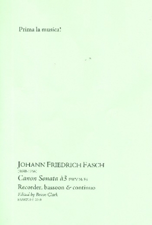 Sonata in F FWVN:F5 for treble recorder, bassoon and Bc