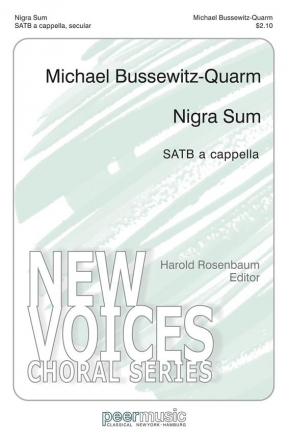 Nigra Sum for mixed chorus a cappella score
