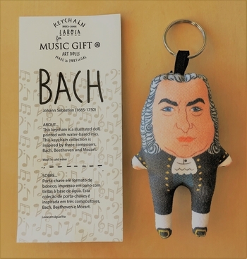 Schl�sselring mit Stofffigur Bach 9 x 5 x 2 cm