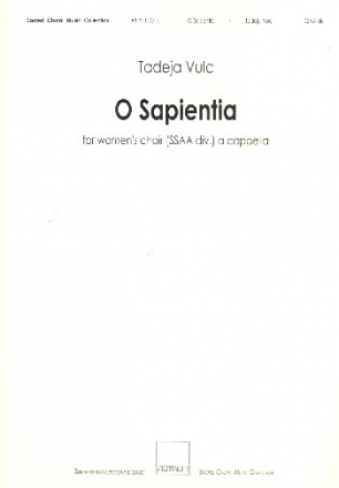 O Sapientia for female chorus a cappella score