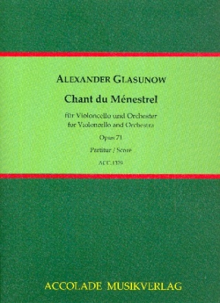 Chant du mnestrel op.71 fr Violoncello und Orchester Partitur