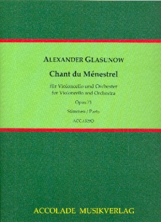 Chant du mnestrel op.71 fr Violoncello und Orchester Stimmensatz (Streicher 3-3-2-2-1)