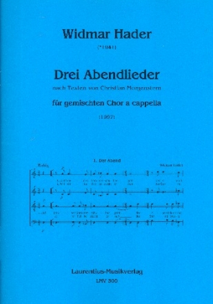 3 Abendlieder fr gem Chor a cappella Partitur