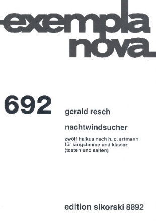 Nachtwindsucher fr Gesang und Klavier