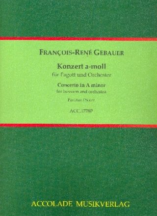Konzert a-Moll Nr.3 fr Fagott und Orchester Partitur