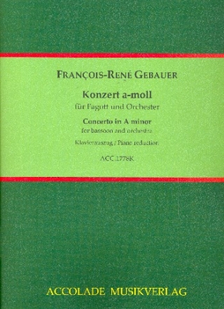Konzert a-Moll Nr.3 fr Fagott und Orchester fr Fagott und Klavier